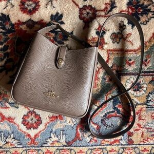 Coach Taupe Leather Crossbody Bag